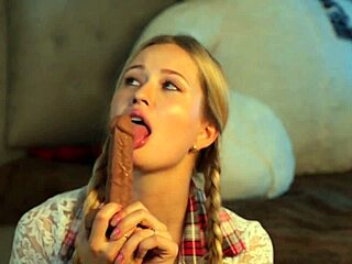 pretty woman just picked the perfect dildo for her tight pussy