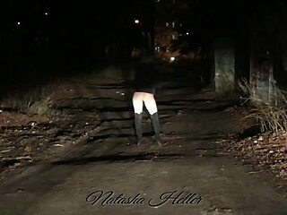 I love showing off naked during Autumn walks