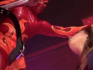 european kinky groupsex orgy with cages, chains, handcuffs, and wild cosplay at stripclub