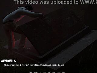 Curvy Cute Babe In Ripped Outfit Shows Big Tits In 3D Game Scene.