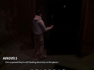 Curvy Cute Babe In Ripped Outfit Shows Big Tits In 3D Game Scene.