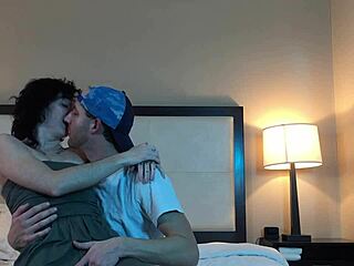 Making out passionately with this hot petite tattooed woman