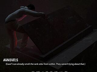 Curvy Cute Babe In Ripped Outfit Shows Big Tits In 3D Game Scene.