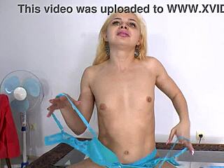 Just stripping and teasing with a toy in homemade shower fun. It gets wild!