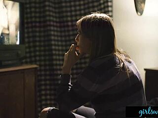 kristen scott fantasizes about interracial girl action while fingering her pussy