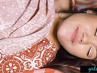 kristen scott fantasizes about interracial girl action while fingering her pussy