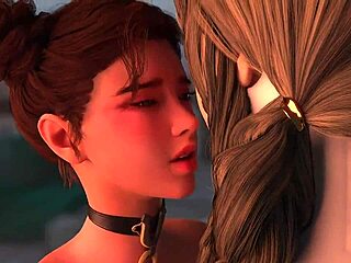 anime girls sharing intense lesbian kisses feels so real