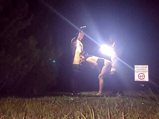 Met two fans at club, got wet, let them bang me outdoors