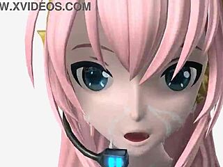 Hatsune Miku, Rin și Luka în costum iepure nud total, dominație kinky