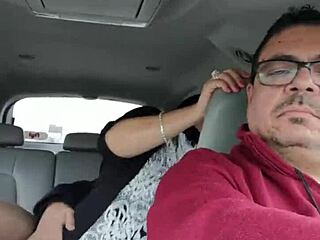 Getting FUCKED by a Stranger in the BACKSEAT While My Love Drives