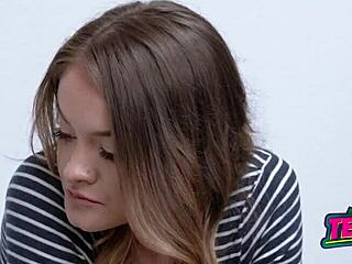 Naughty Teen Craves Sucking Horny Officer's Cock at Work