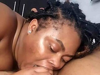 Sucking good dick with beautiful babe in steamy blowjob action