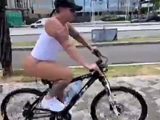 cassiana costa rides hard with anal plug in action