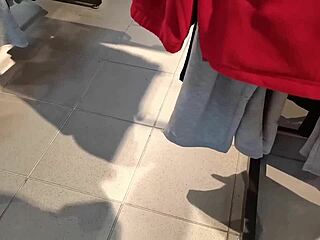 Italian Stepmother Reveals Hairy Pussy in Dressing Room Tease