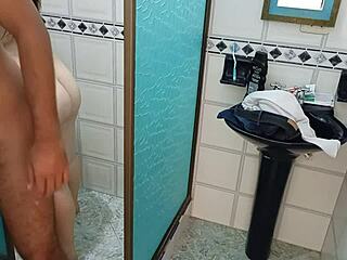 i hid a camera in the bathroom to spy on her undressing, masturbated while watching her remove her panties, then accidentally fucked her latina body