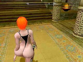 Redhead's Big Ass Bounces In Skyrim!
