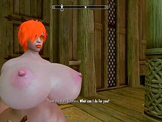 Redhead's Big Ass Bounces In Skyrim!