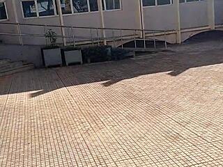 Eating wet pussy of library girl