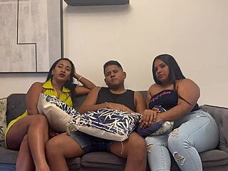 Catching My Boyfriend Drilling My Stepmom in Lingerie with English Captions