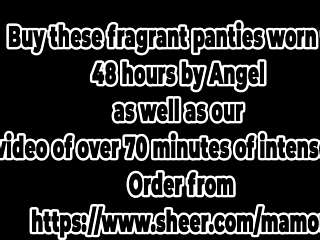 마무와 엔젤, 그녀의 젖 핥으며 자위