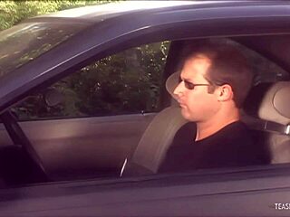 confident brunette seduces man for cum on face?