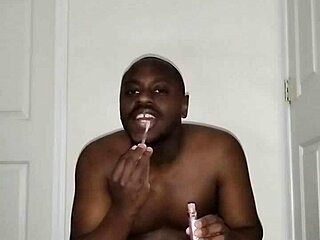 Spreading Wide with Lipstick on Juicy Ass Display