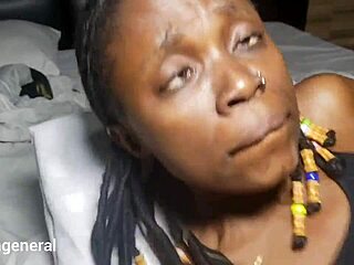 Morning breakfast turns into fat ass shaking in the bedroom with black muscle