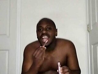 Spreading Wide with Lipstick on Juicy Ass Display