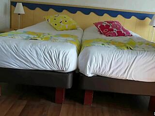 dominatrix guard with big tits catches us, sucks to dodge the cops