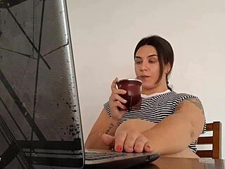 Carla Releases Gas While Working in Unique Fetish Fantasy Scene