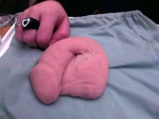 Playing with Soft Limp Fake Cock at Home