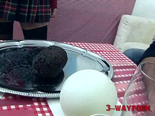 Three-way action unfolds with slutty Alexis May and Charlee Chase. They’re all over each other in wild group sex.