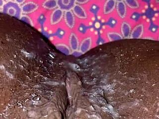 Ebony Slut Gets BBC Creampie