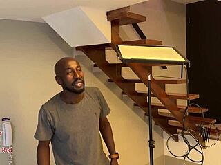 Behind the scenes christmas scene with karol red getting assfucked in cowgirl position by tattooed redhead whore