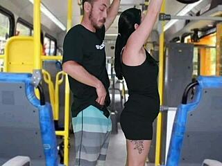 yo, that creepy old guy gropes and jerks off on brunette in bus!