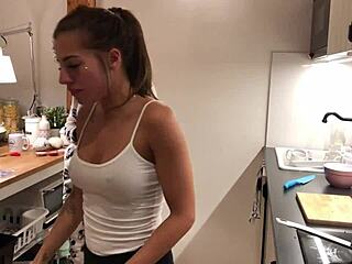 Yo, check these braless sexy college girls with tight pussies rocking thongs at a wild house party.