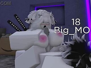 Acción Roblox con mamada intensa y juego de perrito doblada