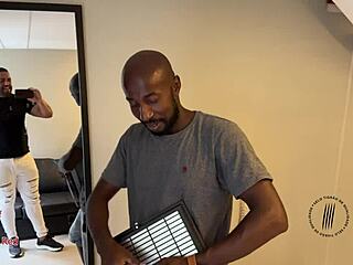 Behind the scenes christmas scene with karol red getting assfucked in cowgirl position by tattooed redhead whore