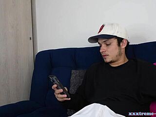 My stepsis catches me jerking and lets me cum on her face.