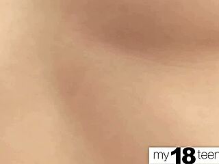 My18teen 18+s Blonde MASTURBATES PUSSY to Wild Orgasm