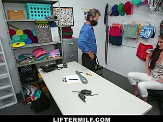 milf's theft cover-up goes wrong in the garage