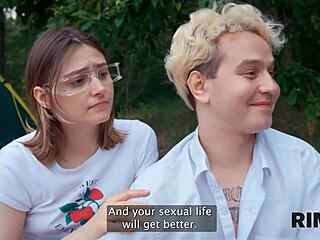 Shy Russian couple tries rimming and hard anal first time