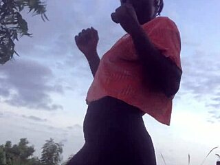 crazybitch twerking half naked in forest madness 😜