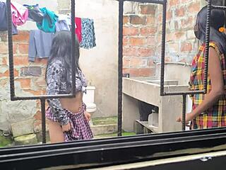 housewives make homemade porn after laundry, hot sluts