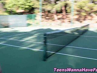 Teen lesbians diving into each other's cunts at the party! 😘