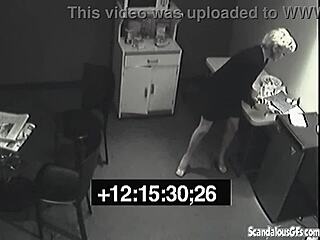 Feeling vengeful, the slut pisses in her rival's lunch at the office