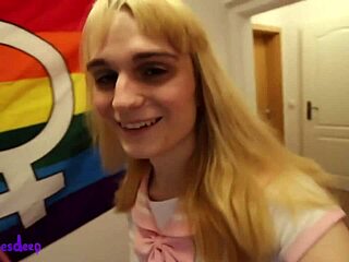 The blonde with dilated eyes indulges in intense buttplug masturbation, her ass craving more