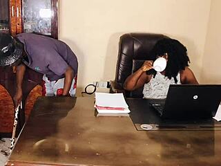 innocent cleaner gets free sex from his boss