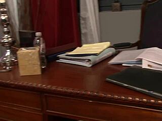 Wow, sexy boss MILF bangs her male secretary hard in heels!