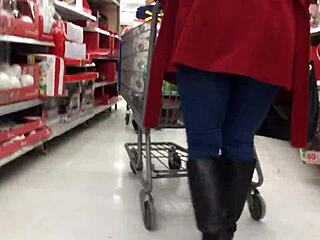 Candid Mom Caught Shopping on Hidden Camera